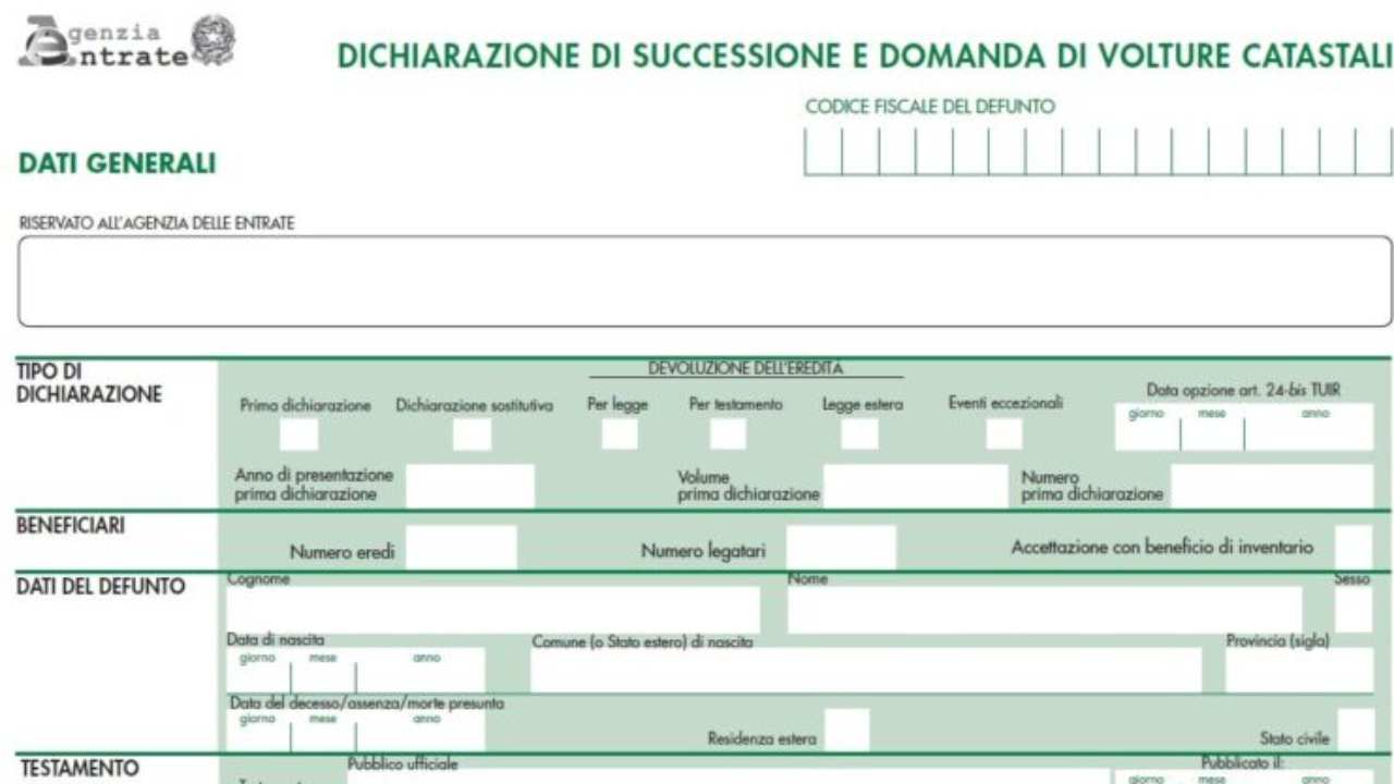 dichiarazioni di successioni - studo legale Venuto